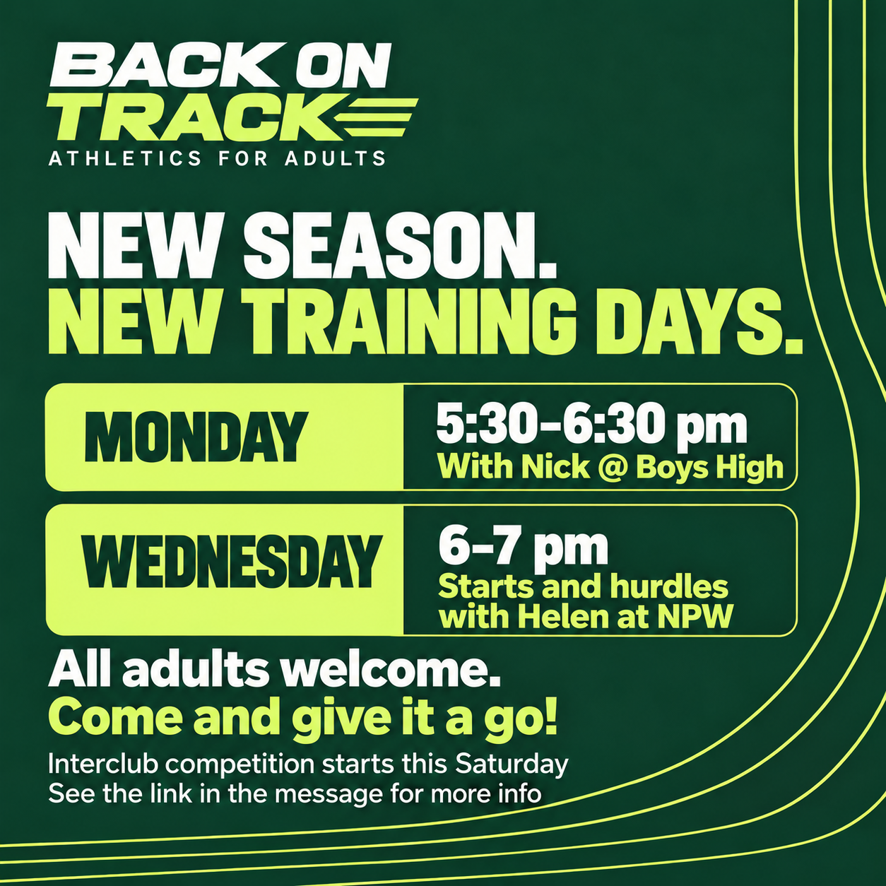 Back on Track — Athletics for Adults
